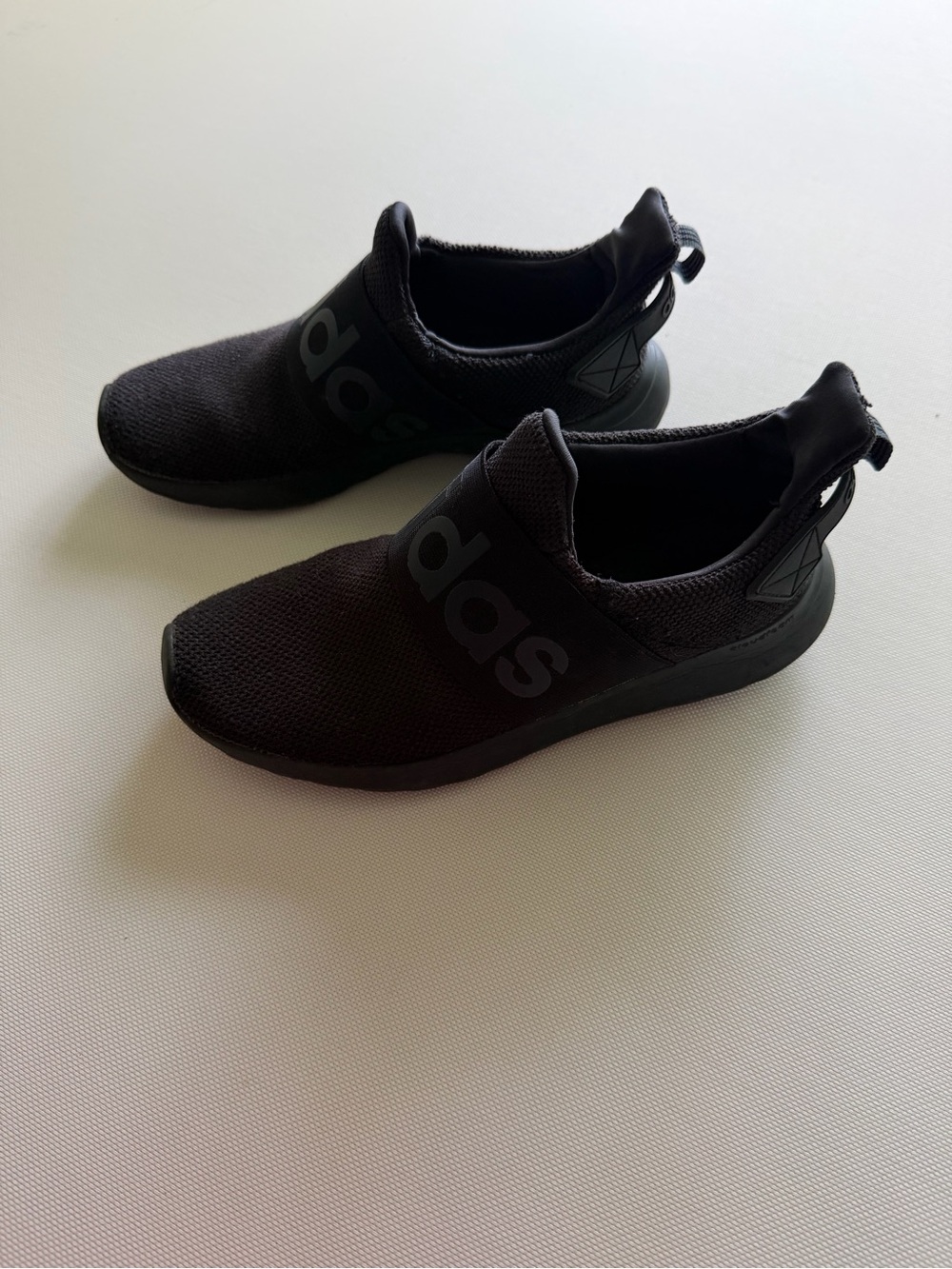 adidas Black Slip-On Knit Athletic Shoes